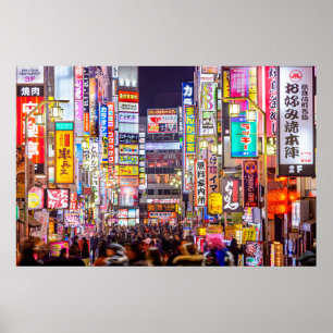 TOKIO, JAPAN - MÄRZ 14, 2014: Zeichen mit dichtem Poster