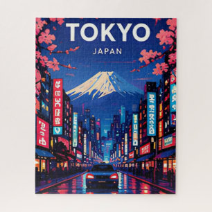 Tokio Japan Neon-Skyline Moderne Stadt Abenteuer Puzzle