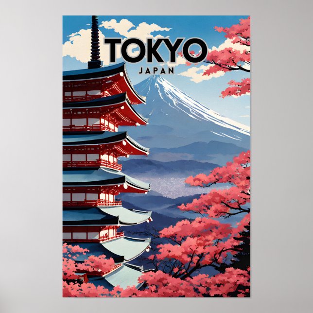 Tokio Japan Nostalgie Poster (Vorne)