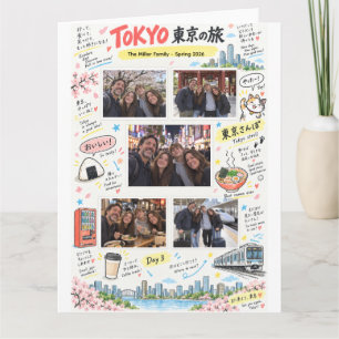 Tokio Japan Reise 5 Foto Collage Reise Zine Karte