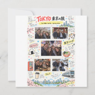 Tokio Japan Reise 5 Foto Collage Reise Zine Karte