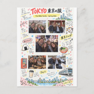 Tokio Japan Reise 5 Foto Collage Reise Zine Postkarte