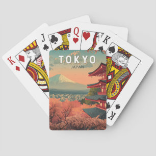 Tokio Japan Reise Kunst Vintage Spielkarten