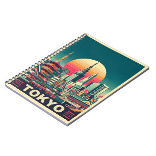 Tokio Japan Reise RETRO Geschenke Notizblock