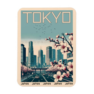 Tokio Japan Reise Vintage Geschenke Magnet