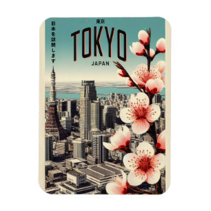 Tokio Japan Reise Vintage Geschenke Magnet