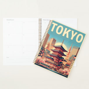 Tokio Japan Reise Vintage Geschenke Planer