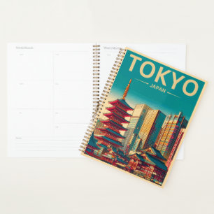 Tokio Japan Reise Vintage Geschenke Planer