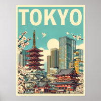 Tokio Japan Reise Vintage Geschenke