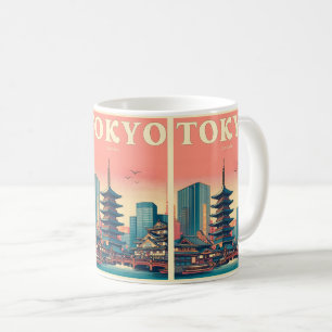 Tokio Japan Reise Vintage Magnetkarte Geschenke Kaffeetasse
