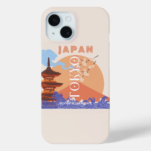 Tokio Japan Reisekunst Case-Mate iPhone Hülle (Rückseite)