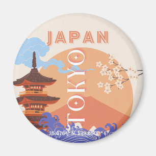 Tokio Japan Reisekunst Magnet