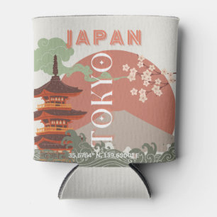 Tokio Japan Reisen Kunst, Retro Art Reisen Dosenkühler