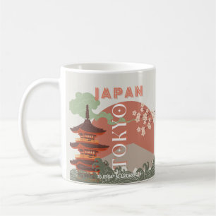 Tokio Japan Reisen Kunst, Retro Art Reisen Kaffeetasse