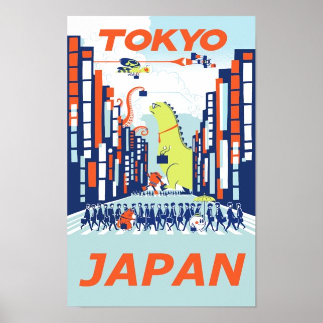 Tokio, Japan Reiseplakat Poster (Vorne)