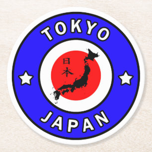 Tokio Japan Runder Pappuntersetzer