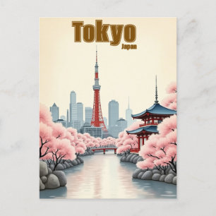Tokio Japan Vintage Berühmter Reiseort Postkarte