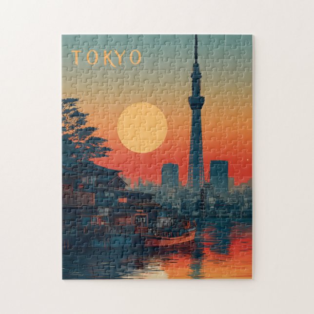 Tokio Japan vintage Puzzle (Vertikal)