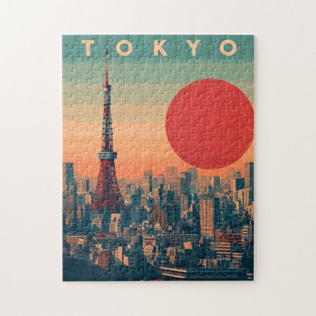 Tokio Japan vintage Puzzle (Vertikal)