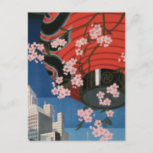 Tokio Japan Vintage-Reiseposter Postkarte