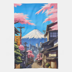 Tokio Mt Fuji  Geschirrtuch