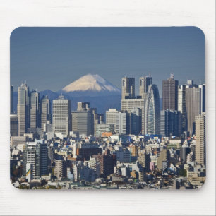 Tokio, Skyline des Bezirks Shinjuku, Berg Fuji, Mousepad
