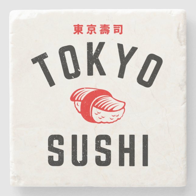 Tokio Sushi Steinuntersetzer (Vorderseite)