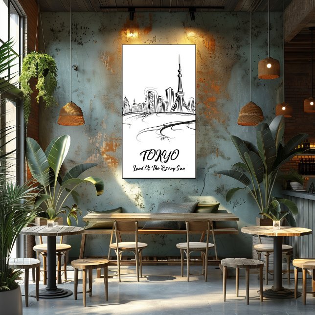 Tokio: Tierra del Sol Naciente - Arte Lineal Poster (Von Creator hochgeladen)