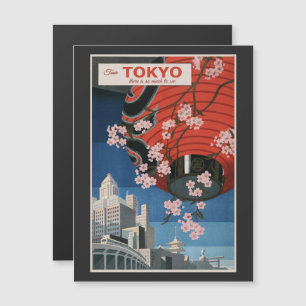 Tokio Vintage-Tourismuswerbung Magnetkarte