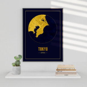 Tokioter Goldene Karte Fotodruck