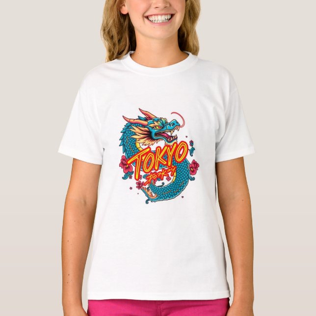 Tokiotischer Drache T-Shirt (Vorderseite)