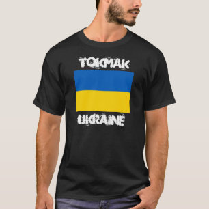 Tokmak, Ukraine mit ukrainischer Flagge T-Shirt