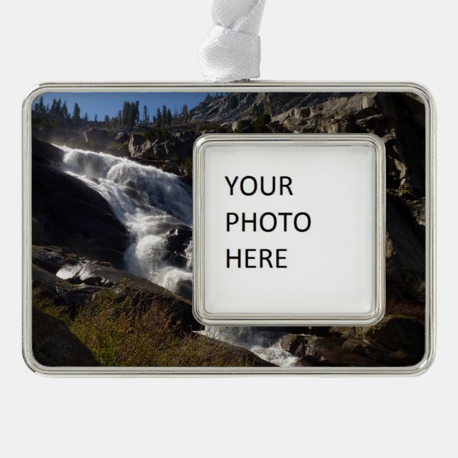 Tokopah Falls II im Sequoia-Nationalpark Rahmen-Ornament Silber (Vorderseite)