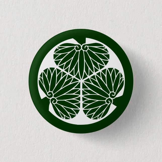 Tokugawa Clan Montag (Wappen) Button (Vorderseite)