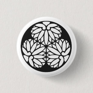 Tokugawa japan family crest button
