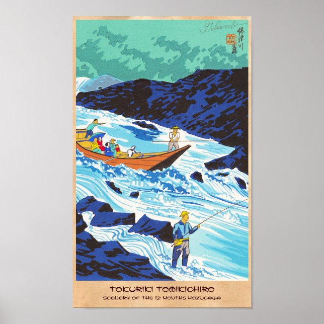 Tokuriki Tomikichiro Landschaft der 12 Monate Poster (Vorne)