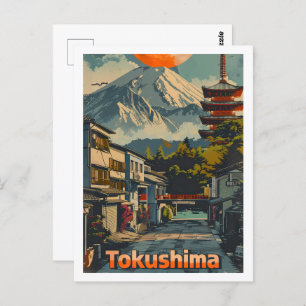 Tokushima Japan Berühmter Reiseort Postkarte