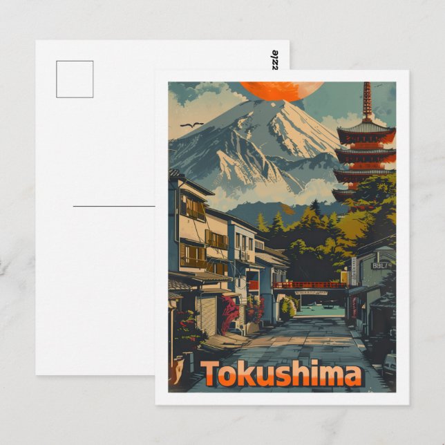 Tokushima Japan Berühmter Reiseort Postkarte (Vorne/Hinten)