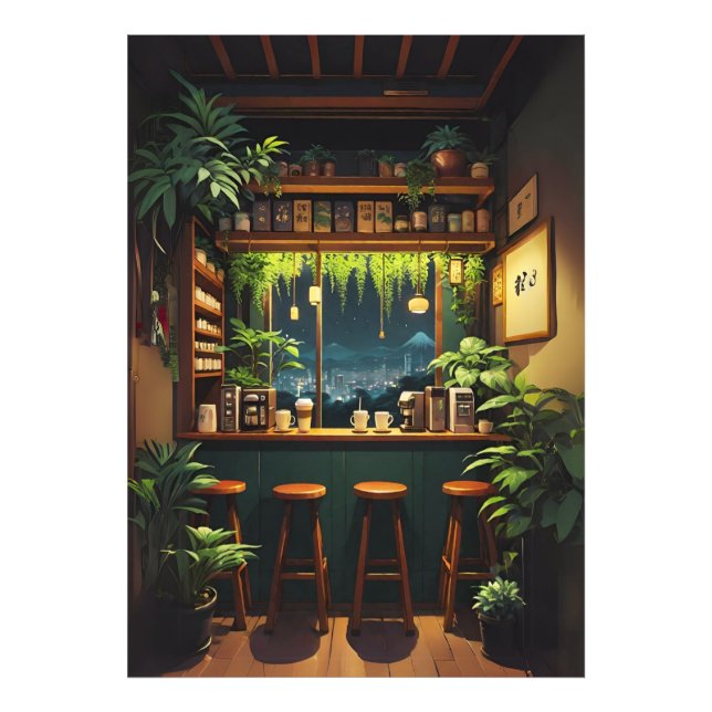 Tokyo Coffee House Fotodruck (Vorne)