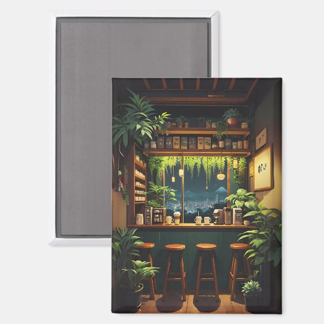 Tokyo Coffee House Magnet (Vorderseite/Rückseite)