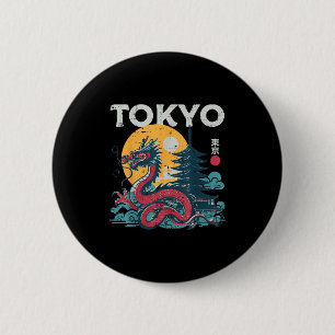 Tokyo Dragon Vintage japanische Mythomen Button