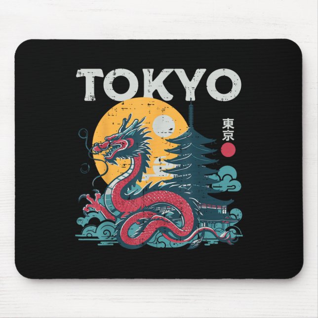 Tokyo Dragon Vintage japanische Mythomen Mousepad (Vorne)