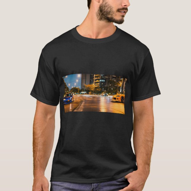 "Tokyo Drift Showdown: Orange Nissan Silvia S15 vs T-Shirt (Vorderseite)