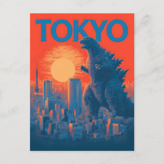Tokyo Godzilla vintage Postkarte