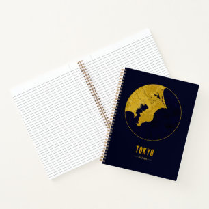Tokyo Golden Map Notizbuch