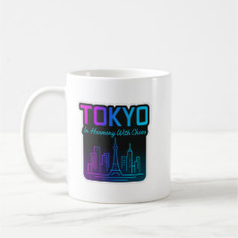 Tokyo In Harmony With Chaos – Neon Skyline Art Kaffeetasse