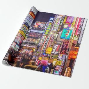 TOKYO, JAPAN - 14. MÄRZ 2014: Schilder säumen dich Geschenkpapier