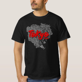 Tokyo, Japan City Map T-Shirt