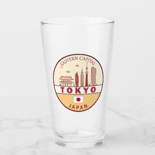 Tokyo Japan City Skyline Emblem Glas