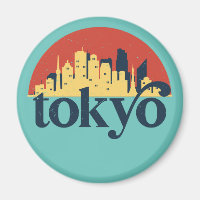 Tokyo Japan City Skyline Retro City Art
